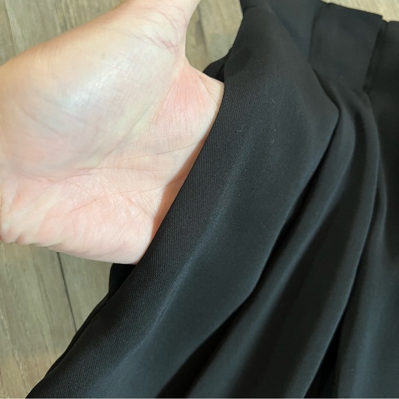 Zara Basic Black Elastic Waist Trousers - Picture 3 of 5